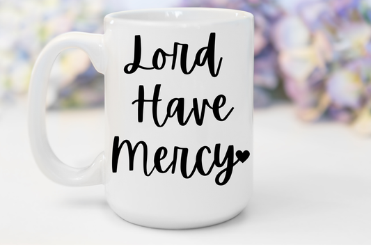 "Lord Have Mercy" White Gloss Ceramic Mug 15oz | Jesus Collection by Love Tiffany