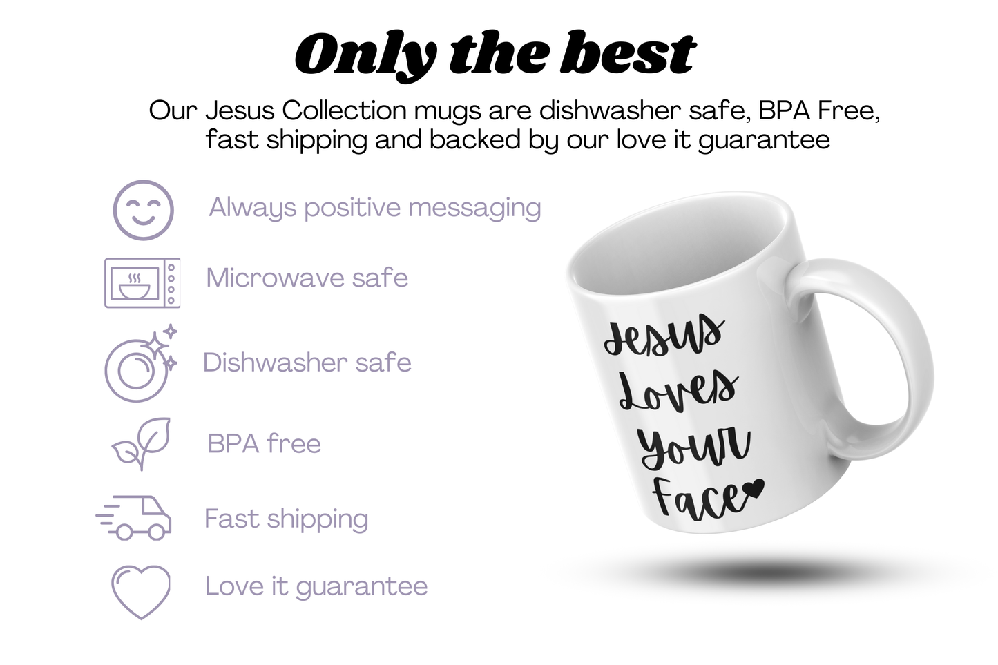 "Lord, Shut My Mouth" White Gloss Ceramic Mug 15oz | Jesus Collection by Love Tiffany