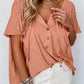 Blakely Buttoned Front Textured Loose Top
