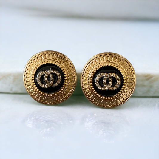 So Sophisticated Gold & Rhinstone Circles