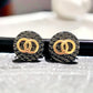 Yes I Can Quilted Gold Ring Earrings