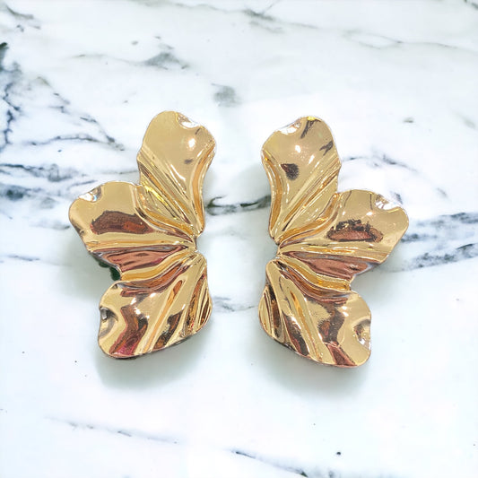 Delicate Flower Leaf Earrings