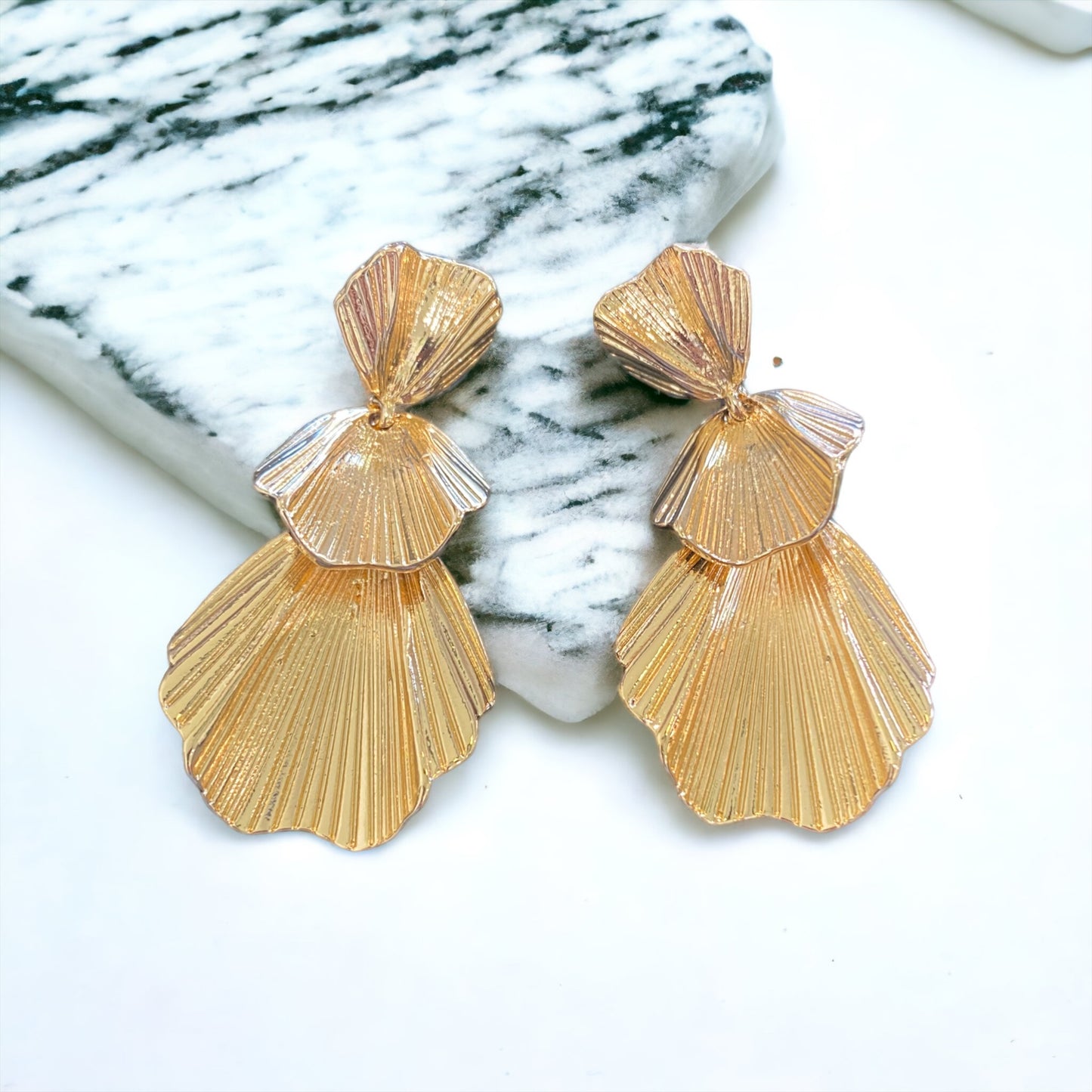 Lovely Tiered Leaf Earrings