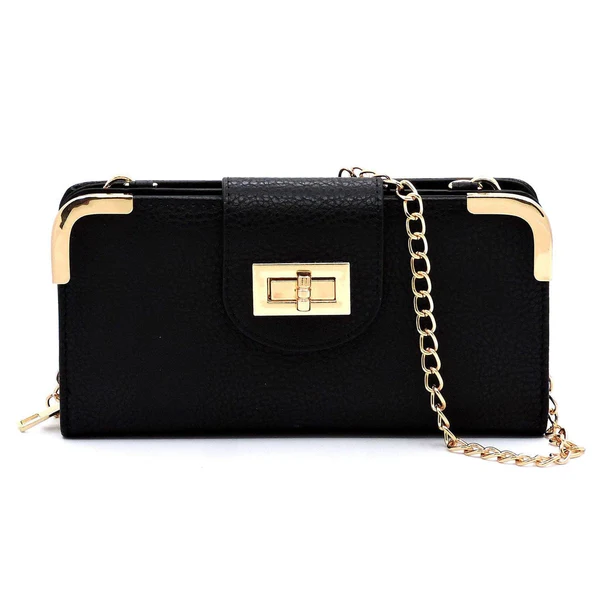 Tristan Turn Lock Crossbody Wallet