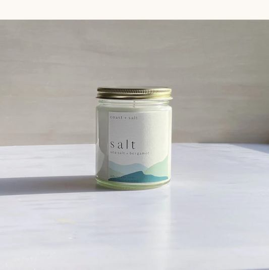 COAST + SALT | Sea Salt + Bergamot Single Wick Candle