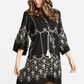 Nala Embroidered Dress With Tassel Ties