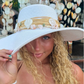 August Shell Trim Wide Brim Sun Hat