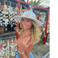 August Shell Trim Wide Brim Sun Hat