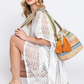 Del Sol Multi Color Straw Bucket Bag