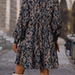 Rayna Ruffle Boho Floral Print V-Neck Dress