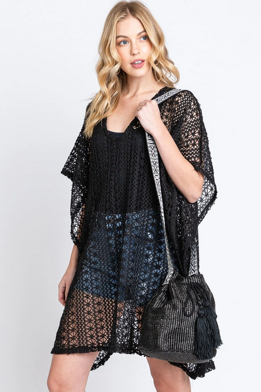 Del Sol Multi Color Straw Bucket Bag