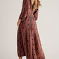 Candace Romantic Balloon Sleeve Smock Maxi Dress