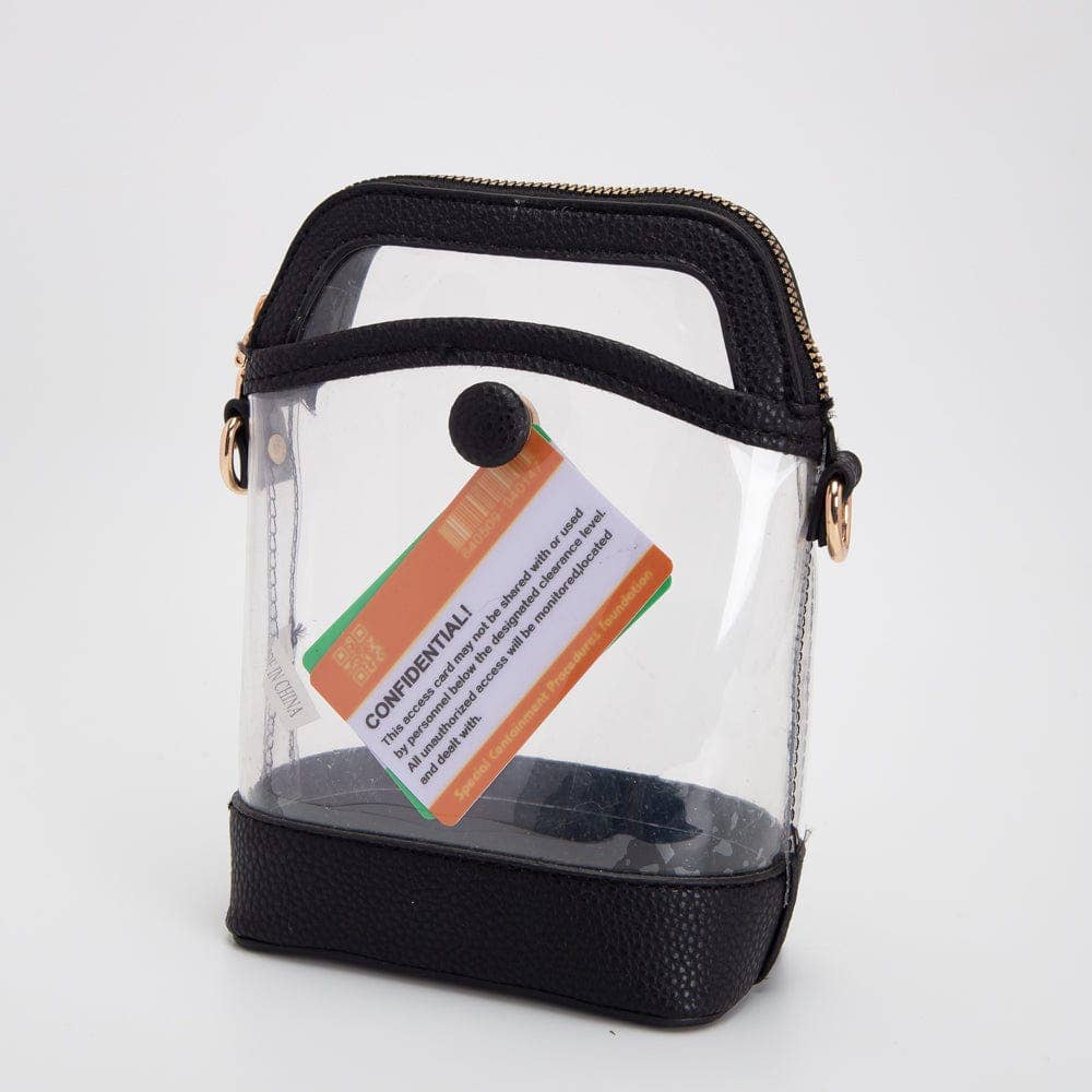 TG10575 Carly Clear Mini Crossbody Bag: Leopard