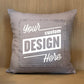 Custom Design / Natural or Grey Pillow Cover: Natural