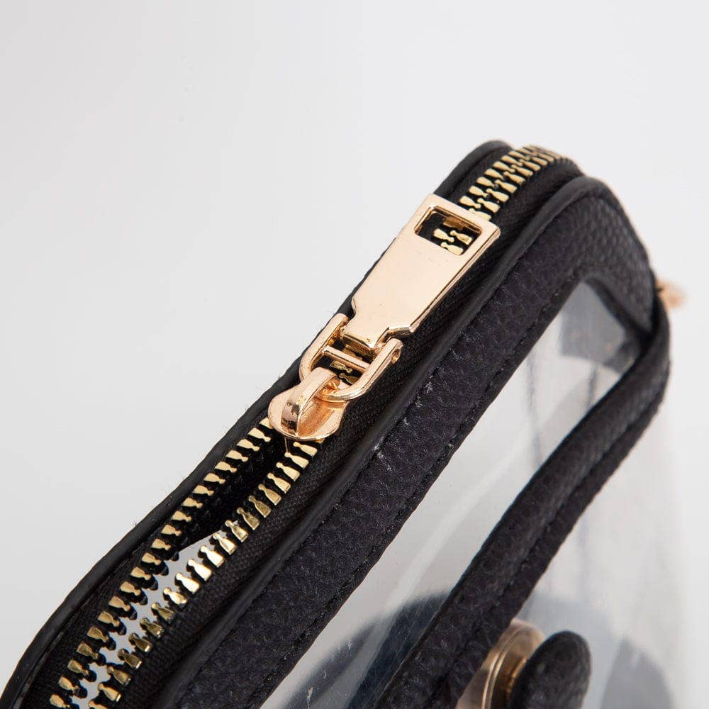 TG10575 Carly Clear Mini Crossbody Bag: Gold