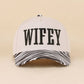 Wifey / Happy Wife / Auntie Two Tone Snapback Hat: FLORAL-201199 / OS
