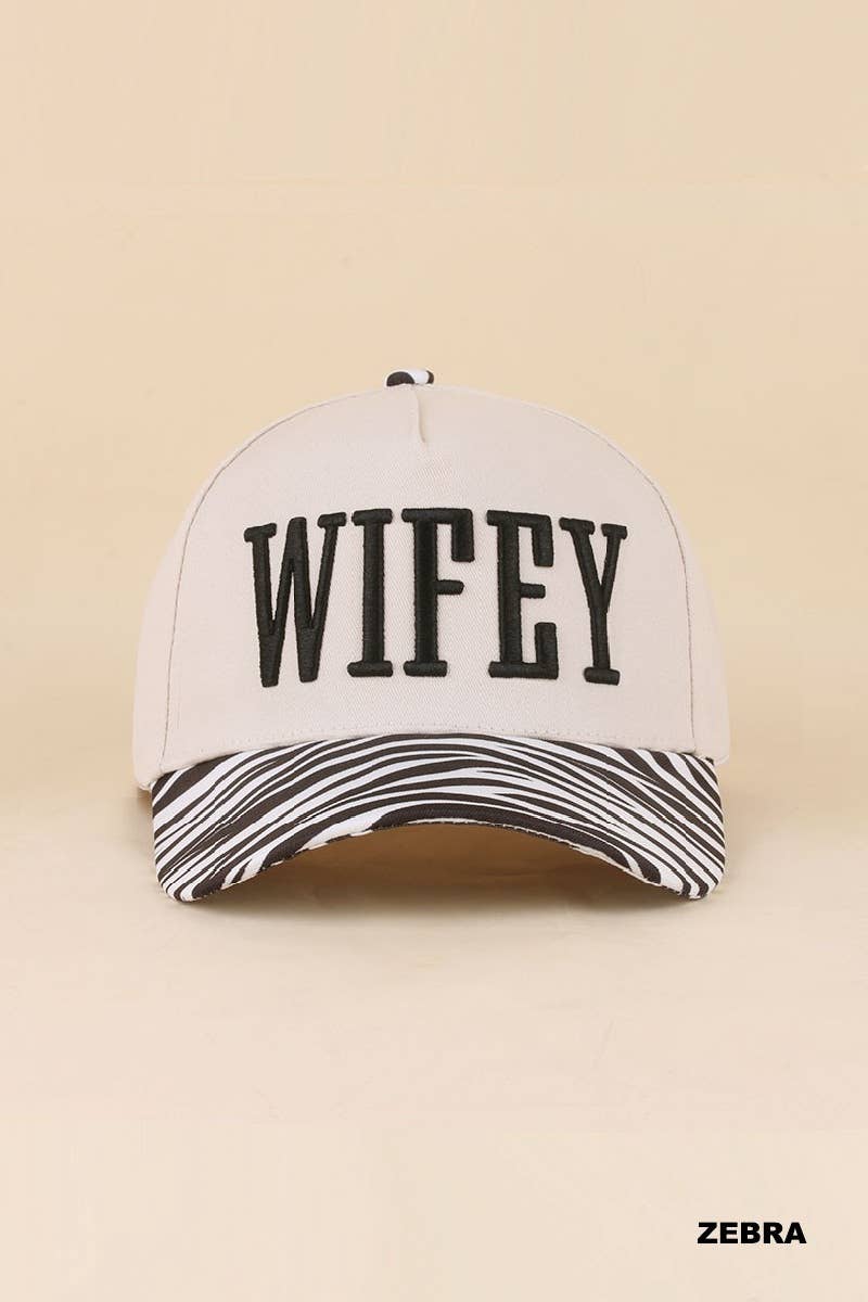Wifey / Happy Wife / Auntie Two Tone Snapback Hat: FLORAL-201199 / OS