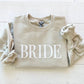 Embossed Beige Bride Crewneck: Sand / Large