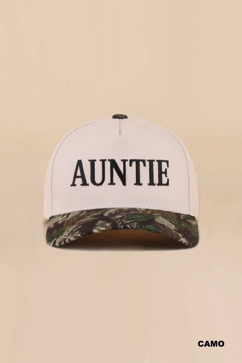 Wifey / Happy Wife / Auntie Two Tone Snapback Hat: ASH MOCHA-198906 / OS