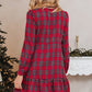 Red Tartan Ruffle Dress