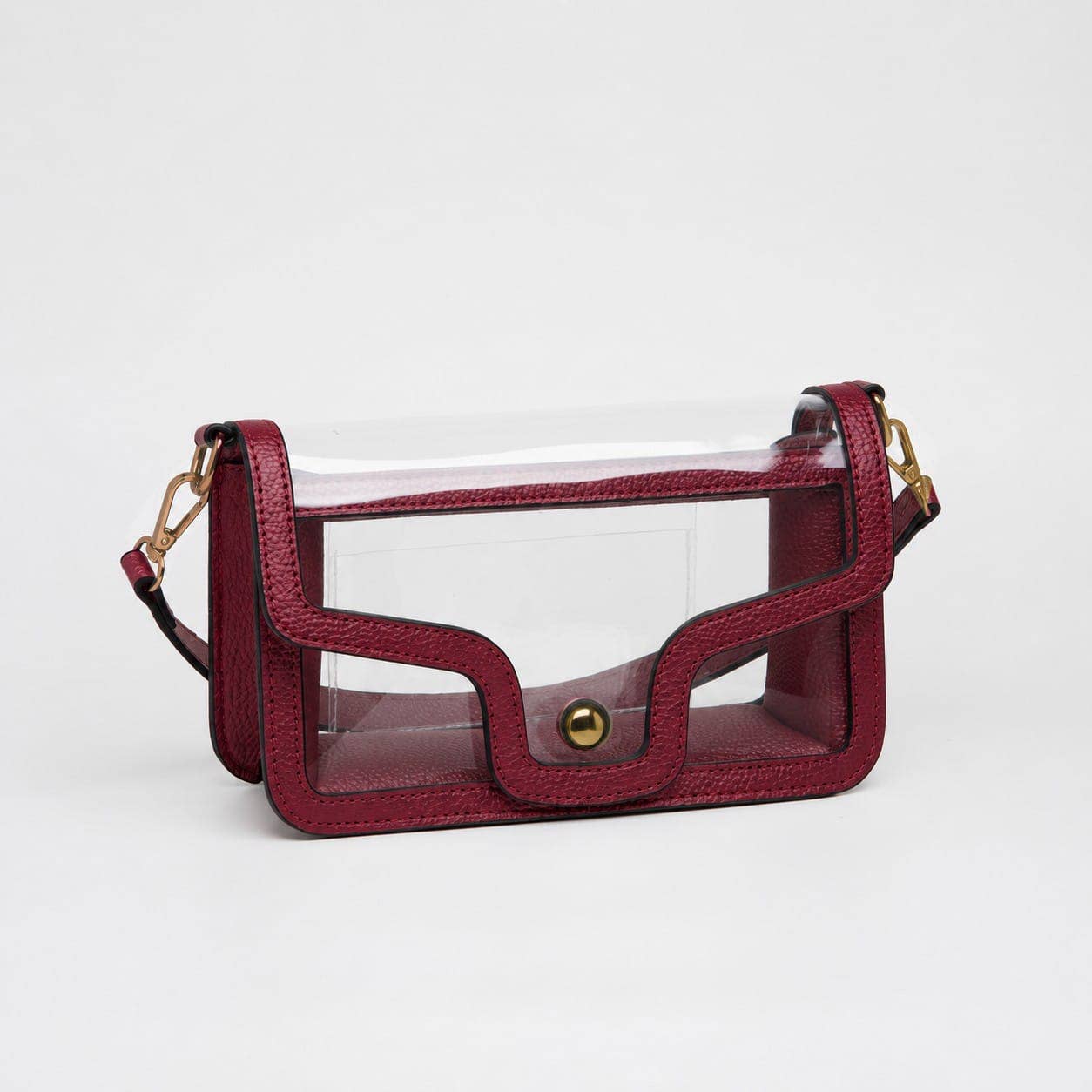 TG10551 Nina Clear/Gameday Shoulder Bag: Red