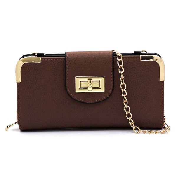 Tristan Turn Lock Crossbody Wallet