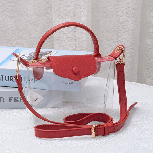 Gwen Clear Gameday Mini Crossbody Bag: Red