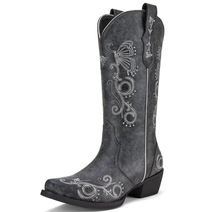 "Dolly" Butterfly Cowgirl Boots