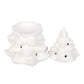 White Winter Fir Tree Oil Burner and Wax Warmer