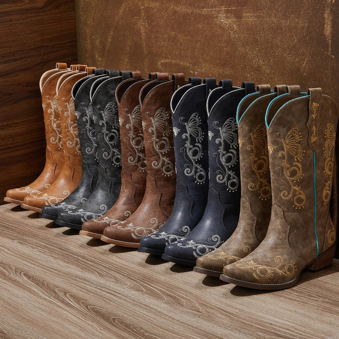 "Dolly" Butterfly Cowgirl Boots