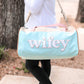 Duffle Bag - Wifey  (modern cream/blue)