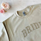 Embroidered Bride Glitter Crewneck Sweatshirt: White / XL