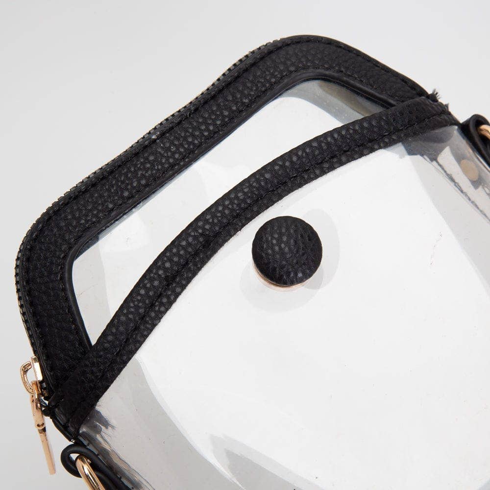 TG10575 Carly Clear Mini Crossbody Bag: Leopard