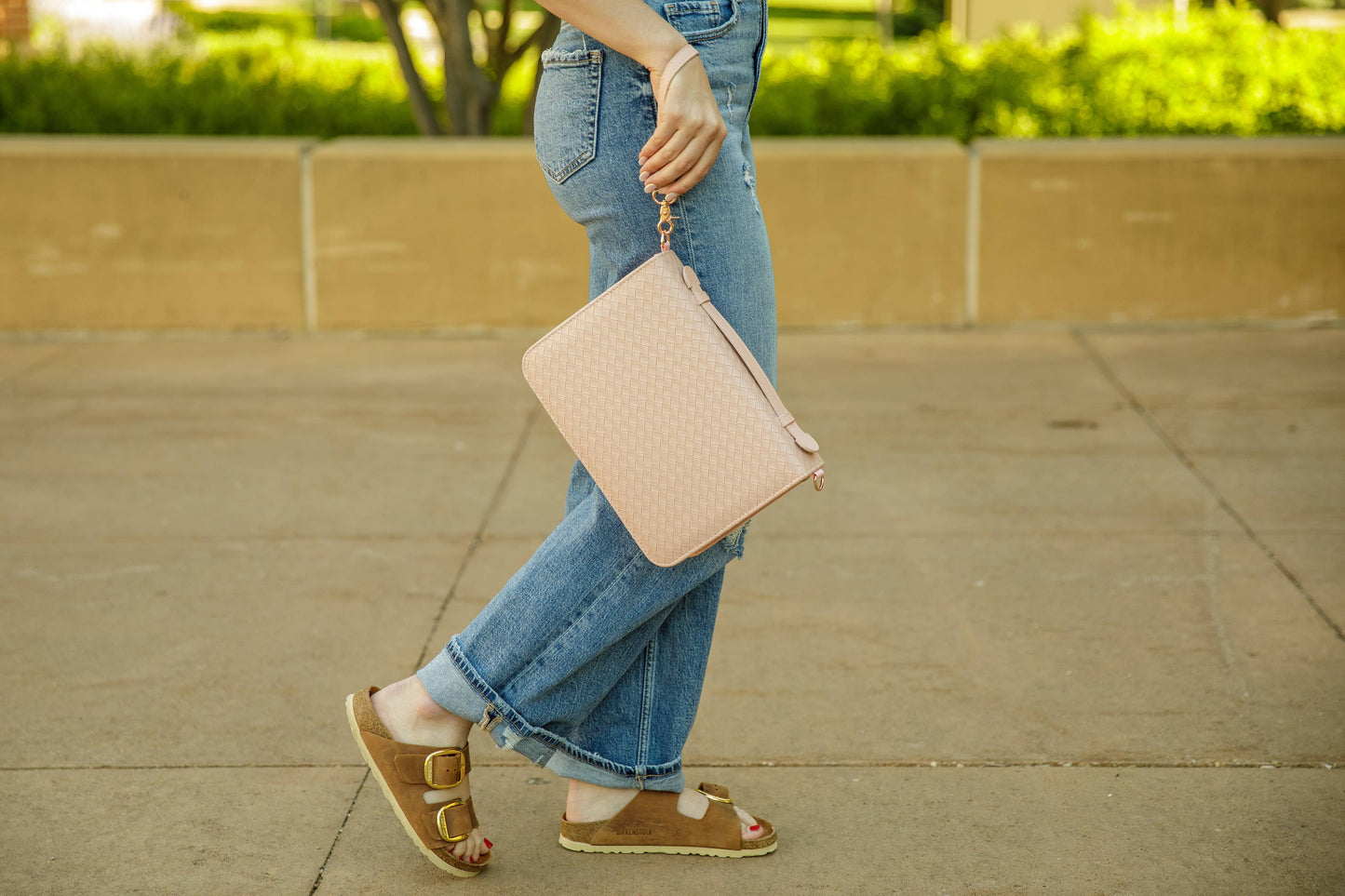 Ever AJ Weave Bible Case, Crossbody BLUSH