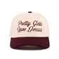 Pretty Girls Love Jesus Two Tone Cotton Hat SI-29249 Zenana Consgt.: FLORAL-193288 / OS