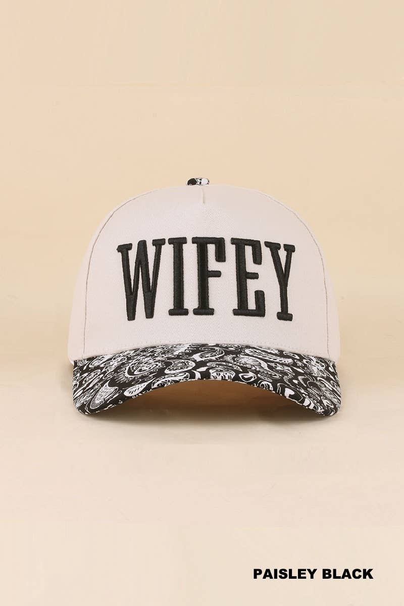 Wifey / Happy Wife / Auntie Two Tone Snapback Hat: COW-201202 / OS