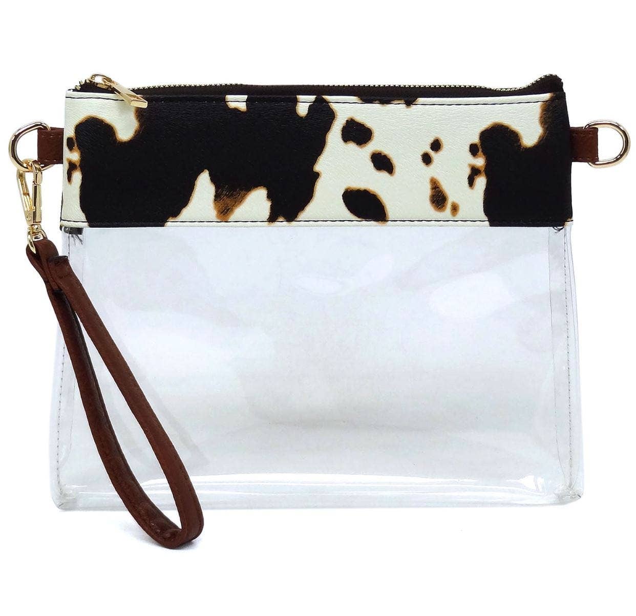 AD200T Game Day Clear Crossbody Bag/Clutch: Champagne Gold