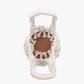 N2003 Colbie Macrame Mini Bucket Bag w/ Vegan Leather Base: Camel