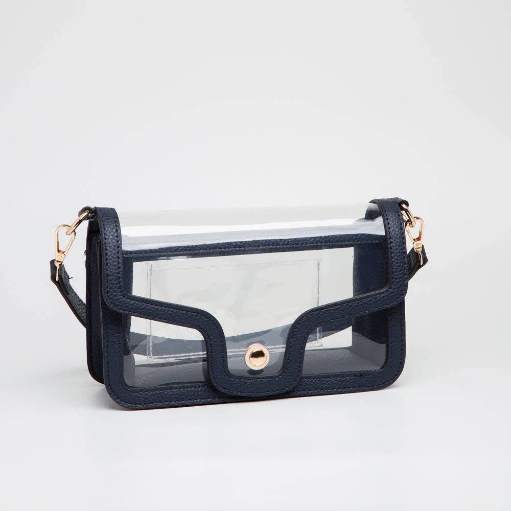 TG10551 Nina Clear/Gameday Shoulder Bag: Navy