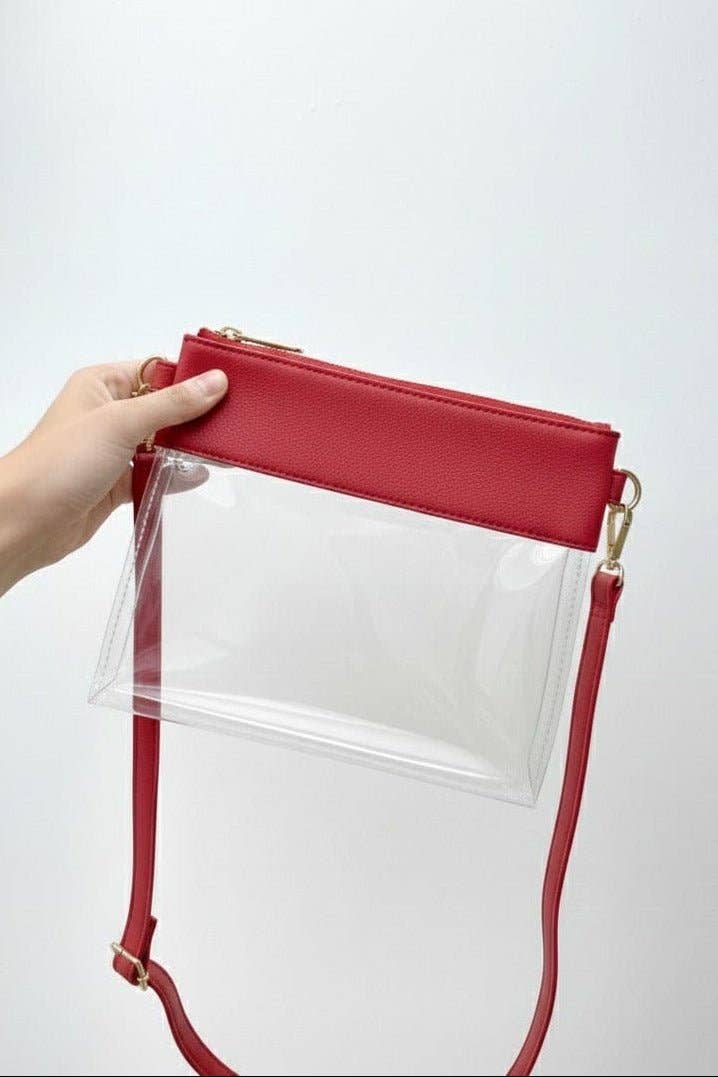 AD200T Game Day Clear Crossbody Bag/Clutch: Navy