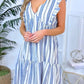 Havana Striped Sleeveless Ruffle Dress