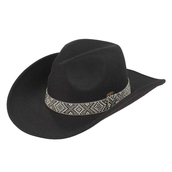 Mandy Cowboy Hat With Aztec Bead Trim