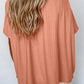 Blakely Buttoned Front Textured Loose Top