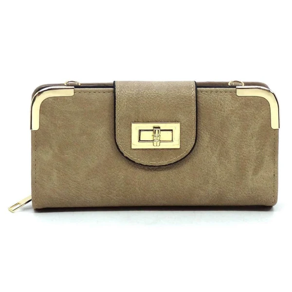 Tristan Turn Lock Crossbody Wallet