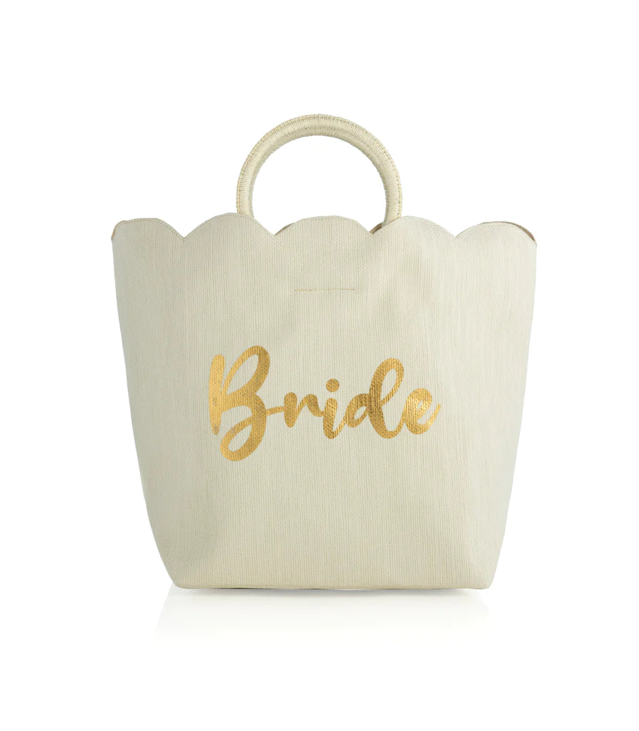 Bride Scalloped Edge Tote