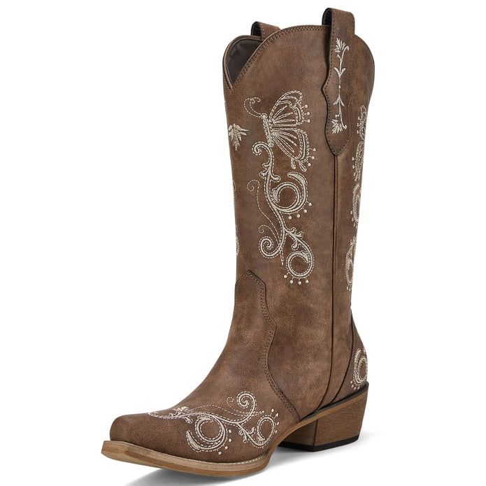 "Dolly" Butterfly Cowgirl Boots