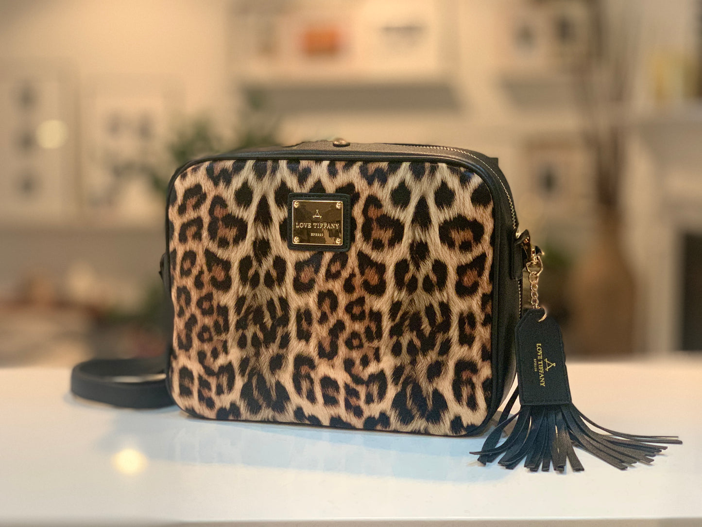 SYDNEY ON SAFARI - FIRST LUXURY BIBLE HANDBAG - LEOPARD