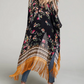 Fringe Gallia Floral Kimono