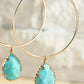Natural Stone Tear Drop Earrings