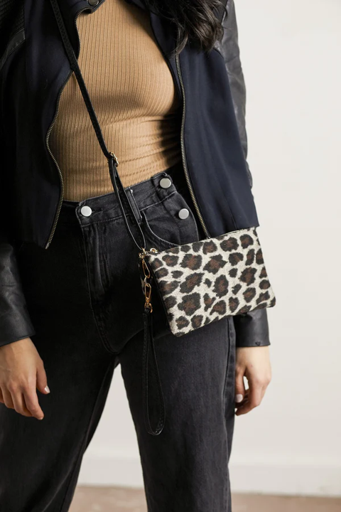 Patty Crossbody - White Leopard